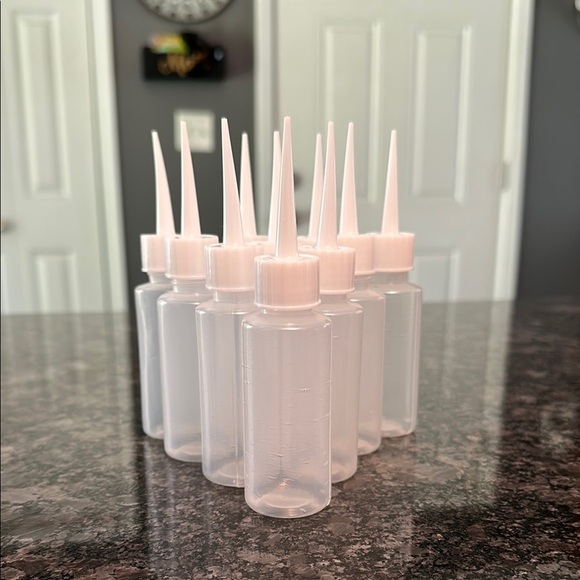 10x 50ml Clear Squeeze Bottles Art Party Crafts Painting Sauces & More NWT - Picture 1 of 7